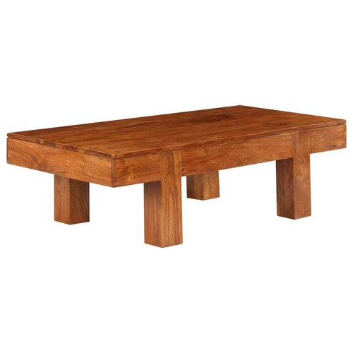 vidaXL Couchtisch Akazienholz Sheesham-Finish Beistelltisch Wohnzimmertisch