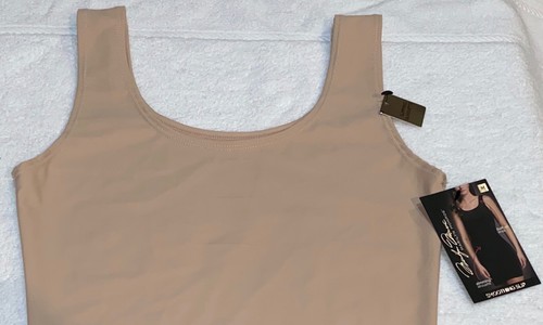Details about / MARILYN MONROE Smoothing Naked Nude Tank Full Slip Dress NEW Womens M
