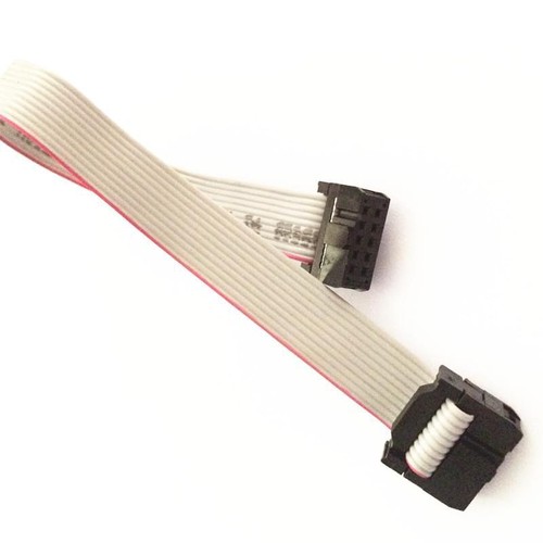 2pcs FC10P 10Pin Arduino DIY IDC Socket Extension Flat Ribbon Cable Wire 20cm
