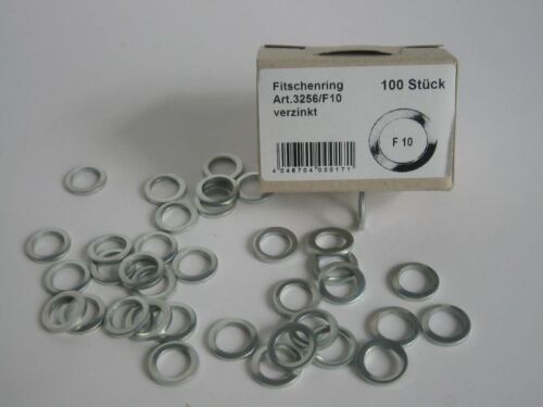 aussen Ø 15mm 100 er Pack Fitschenringe aus hell verzinktem Stahl innen Ø 10mm