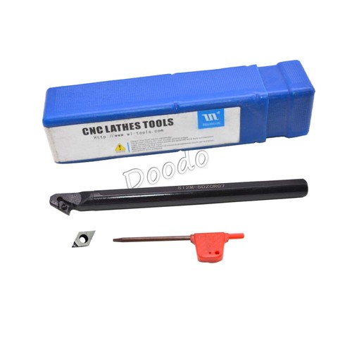 12x150mm 1*S12M-SDZCR07 Lathe Turning Tool Boring Bar Holder+1*DCGT070204 PCD
