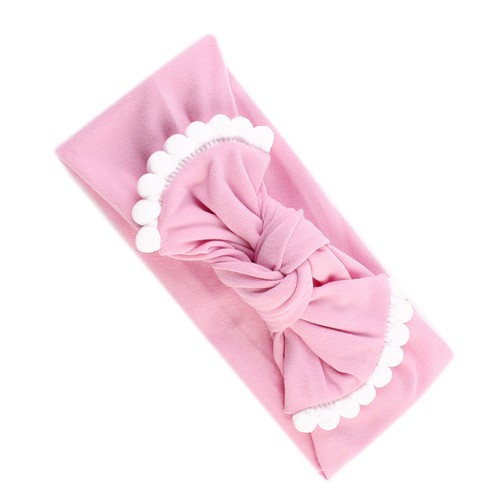 2pcs Lovely Kids Baby Bow Knot Headband Wide Stretch Hairband Head Wrap