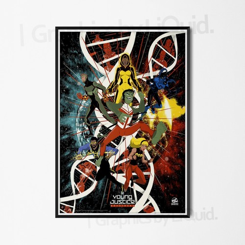 Young Justice Outsiders Art Poster Animated DC Comics TV Series 2019 A4 A3 A2