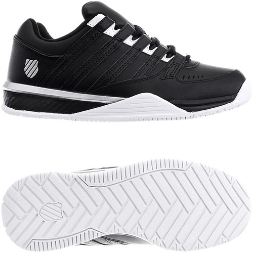 K-Swiss Baxter black white Men/'s leather low-top sneakers casual shoes NEW
