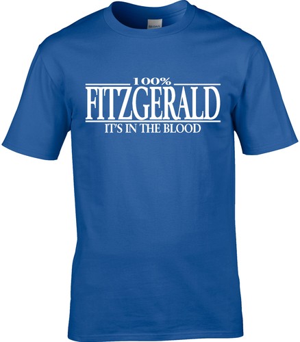 Fitzgerald Surname Mens T-Shirt 100/% Gift Name Family Cool Fun