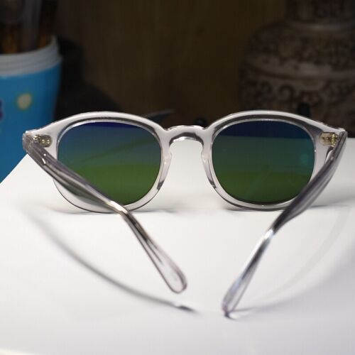 Johnny Depp sunglasses green glass lens crystal glasses mens retro sunglasses