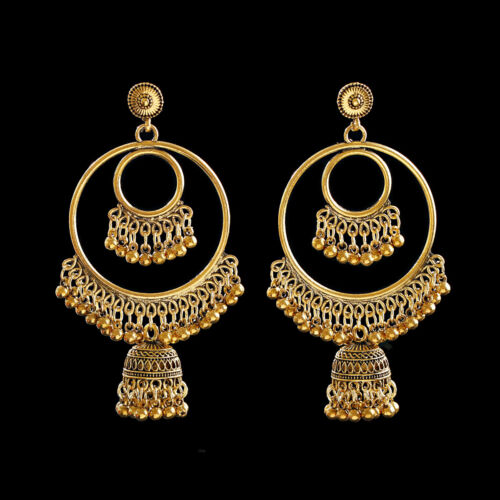 Charm Silver Women Tassel Big Circle Earrings Hoop Dangle Drop Ear Stud Jewelry