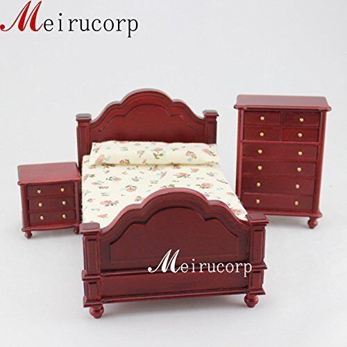 1 12 Scale Dollhouse Miniature Furniture Well Made Handmade Bedroom Set