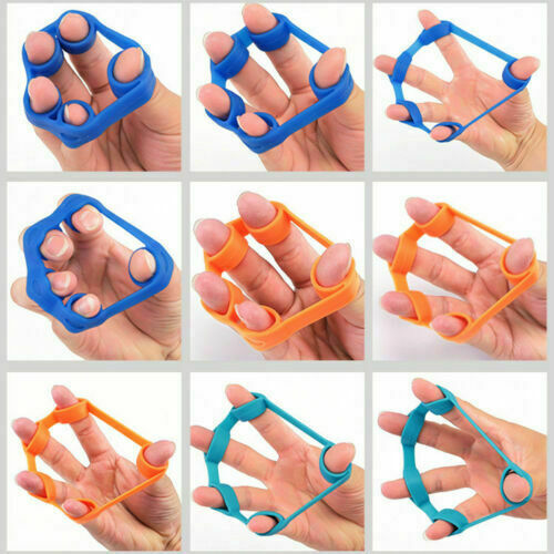Finger Hand Exerciser Strengthener Carpal Relief Stretcher Resistance Grip Band