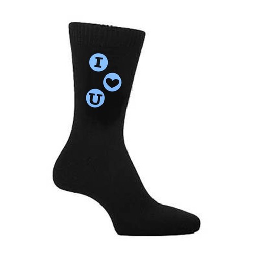 I Love You Mens Black SOCKS Lover Boyfriend Husband Christmas Birthday Present