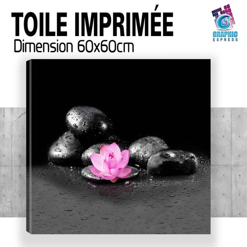 TABLEAU LOTUS ROSE TOILE IMPRIMEE 58 MODELES IMPRIMEE ZN17 ORCHIDEE