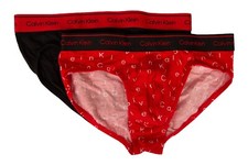 CK CALVIN KLEIN men's briefs 2-pack stretch cotton underwear visible elastic ite