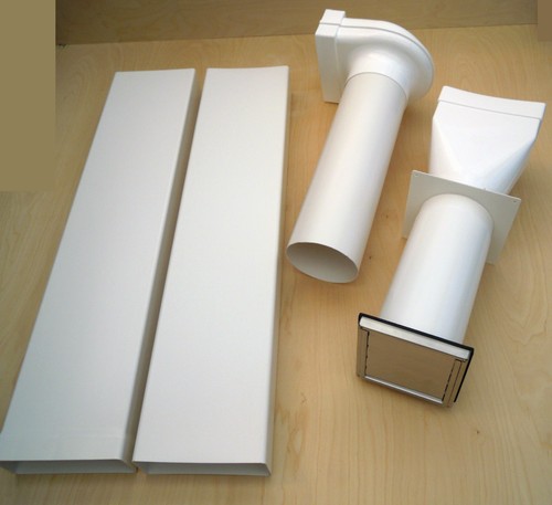 150er échappement set mur encadré Acier Inoxydable-lamelles grille Clapet plat canal