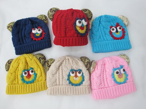 Angry Bird con personajes de dibujos animados Niños Niñas Niños De Lana Tejido Invierno Cálido Sombreros Gorras