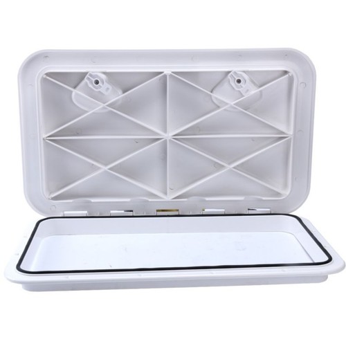 24/" x 14/" Marine Boat Deck ACCESS HATCH /& LID Water Tight Rubber Seal White