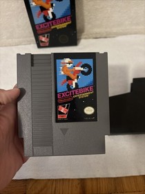 Excitebike (Nintendo NES, 1985) TESTED w Box, Manual & Styrofoam FREE SHIP