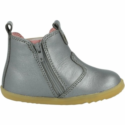 Bobux Step Up Jodhpur Charcoal Shimmer Leather Baby Ankle Boots