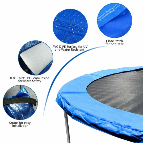 Safety Round Frame Blue Pad Spring Pad Replacement Cover for 14FT Trampoline New