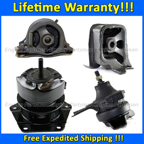 NO VACUUMHOSE K0638 Motor/&Trans Mount Set 4PC Fits Honda Accord 2000-2002 AUTO