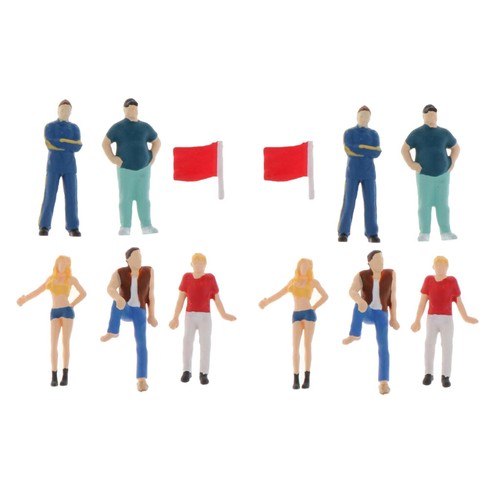12x 1//64 Miniature Street Tiny Classic Figures Figurine Toys DIY Layout