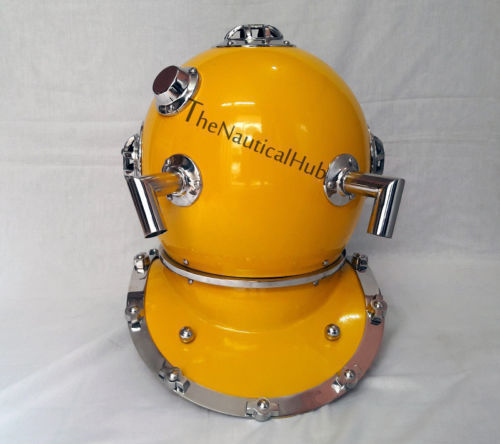 Antiker gelber Taucherhelm US Navy Anchor Engineering Taucher Helm Replik