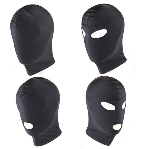 Full Head Restraint Blindfold Mask Slave Game Harness Mouth Open Hood