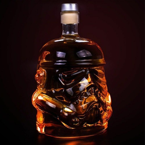 Storm Trooper Decanter Star Wars White Soldier High Boron Glass Liquor Bottle