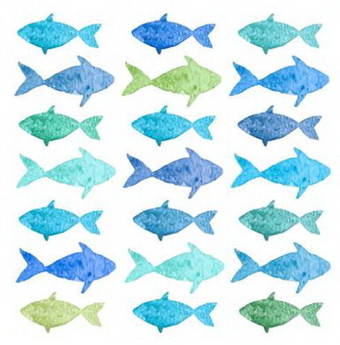Fishes/" Korallen Fische maritim*Fisch Meer 20+20 Servietten /"Aquarell Corals