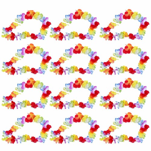 Hawaiian Party Wreath Flower leis Garland Necklace Dress Party Beach UK STOCK