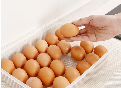 Slide Kitchen Saver Egg Fridge Space Freezer Organizer Rack Storage Shelf Holder