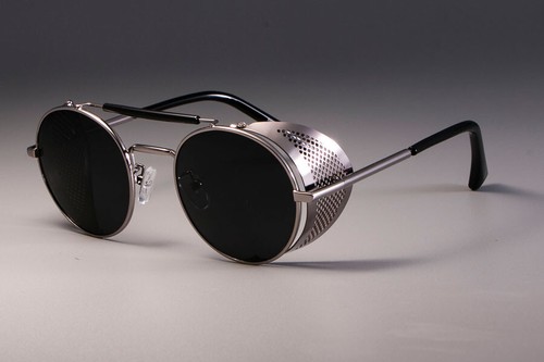 Retro Round Metal Sunglasses Steampunk Men Women Brand Designer Glasses Oculos