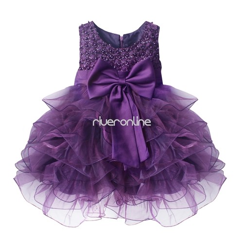 Girls Bridesmaid Dress Baby Flower Kids Party Birthday Wedding Dresses Princess