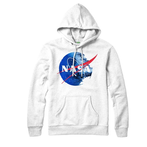 la NASA Morte Nera Logo Felpa con cappuccio ispirata spoof Top STAR Wars Galactic Empire Felpa con cappuccio