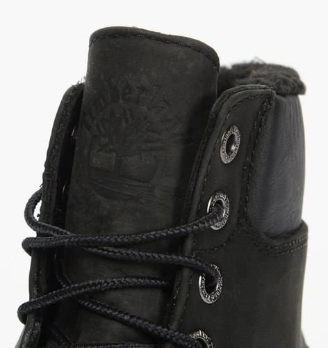 NEW MEN/'S TIMBERLAND 6 INCH WATERPROOF FUR LINED BOOTS BLACK NUBUCK A115T