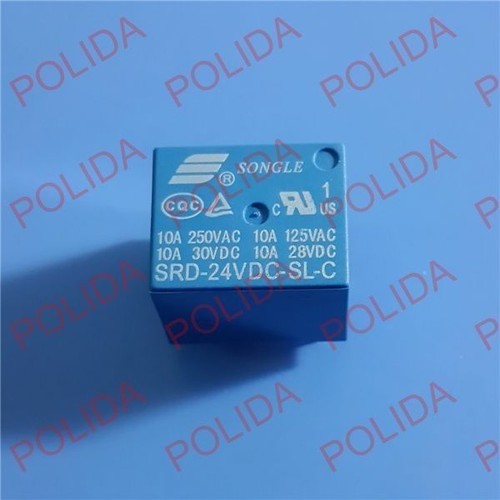 10PCS RELAY SONGLE DIP-5 SRD-24VDC-SL-C SRD-24V-SL-C DC24V DC24