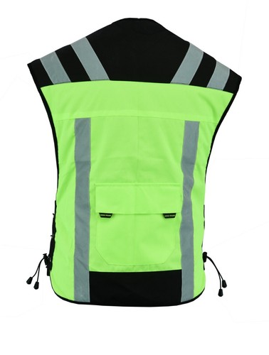 ciclo la sicurezza dell/'acqua resestant Hi Viz Gilet Panciotto TASCHE GIALLO MOTO