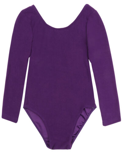 Ballet Girls Leotard Tutu Dress Dancewear Kids Gymnastics Long Sleeve Costume