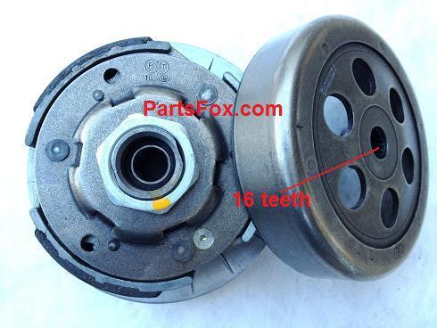 LINHAI 260cc JCL 250cc 300cc CLUTCH Moped Scooter GO KART ATV 16 Splines Shaft