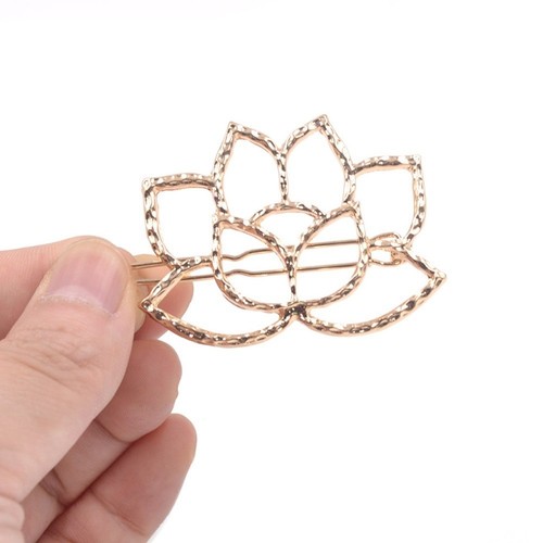 Lotus Flower Women Accessories Girl Hairpin Headwear Barrette Hair Clip
