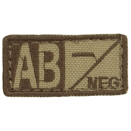 Condor Tactical Patrol Blood Group Type Patch Army Medic Bagde Morale Tan Brown