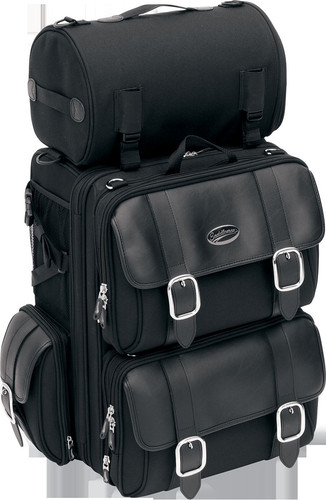 Saddlemen S2300DE Deluxe Sissy Bar Motorcycle Touring Bag Harley Davidson FXR XL