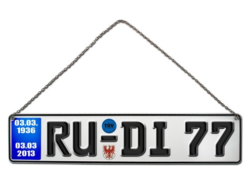 Geburtstag Geburtstagsgeschenk Schild mit TÜV G4016 Geschenk zum 77