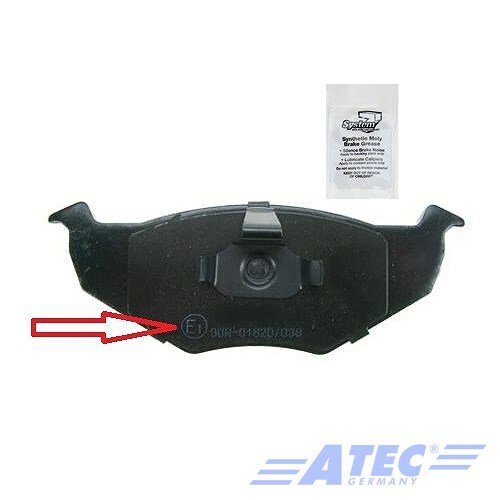 BREMSSYSTEM ATE 32122913 ATEC BREMSBELÄGE BREMSBELAGSATZ BREMSKLÖTZE VORN