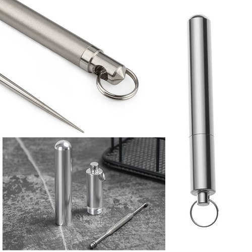 Camping Tool Toothpick-holder Fruit Fork Ear Spoon Bottle Outdoor EDC Toothpick