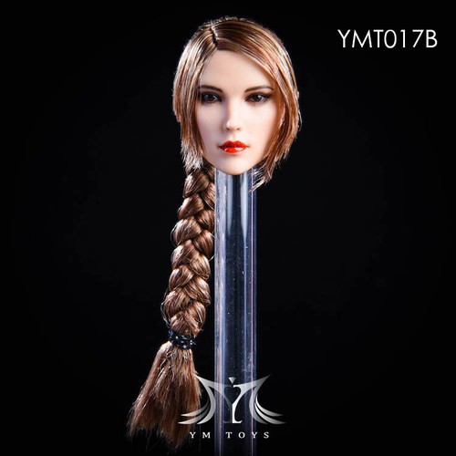 YMTOYS Head model 1//6 Female YMT017 Head Sculpt Long Hair Fit 12/" Figure Body