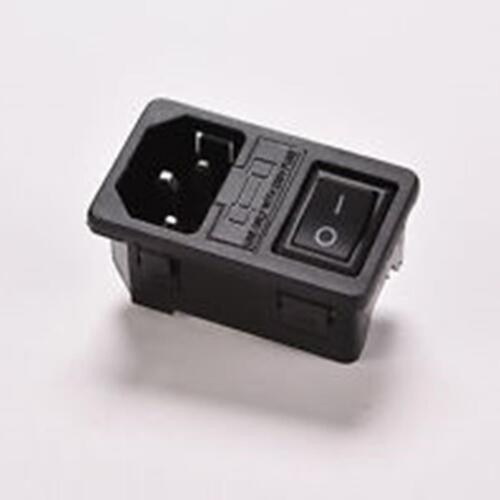 250V Max 15A max-- FAST Shipping IEC320 power socket with fuse /& SWITCH