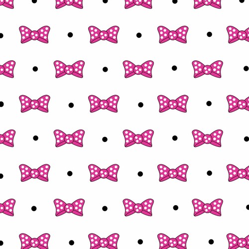 /"PINK MINNIE MOUSE/" PRINTED FABRIC SHEET..HAIR BOWS GLITTER MIX /& MATCH