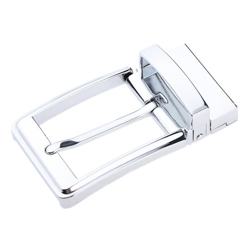 Men/'s Metal Reversible Belt Buckle Replacement Pin Buckle Rectangle Silver