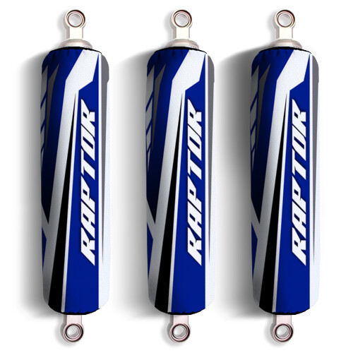 Set of 3 Blue /& Black Yamaha Shock Covers Raptor YFM 700 R *Special Edition*