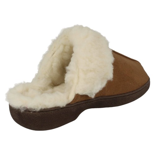 Jyoti /'Wendy/' Ladies Luxury Fur Lined Slip On Mule Slippers